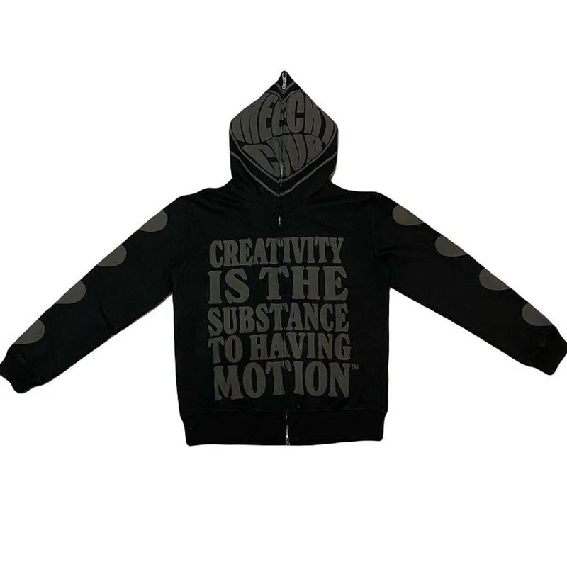 BIG PROMOTION – Europäisch und Amerikanisch: Herbst- und Winter Sweatshirt für Männer mit Schaumstoffdruck – Mode Retro Loose Hip Hop Gothic Hoodie