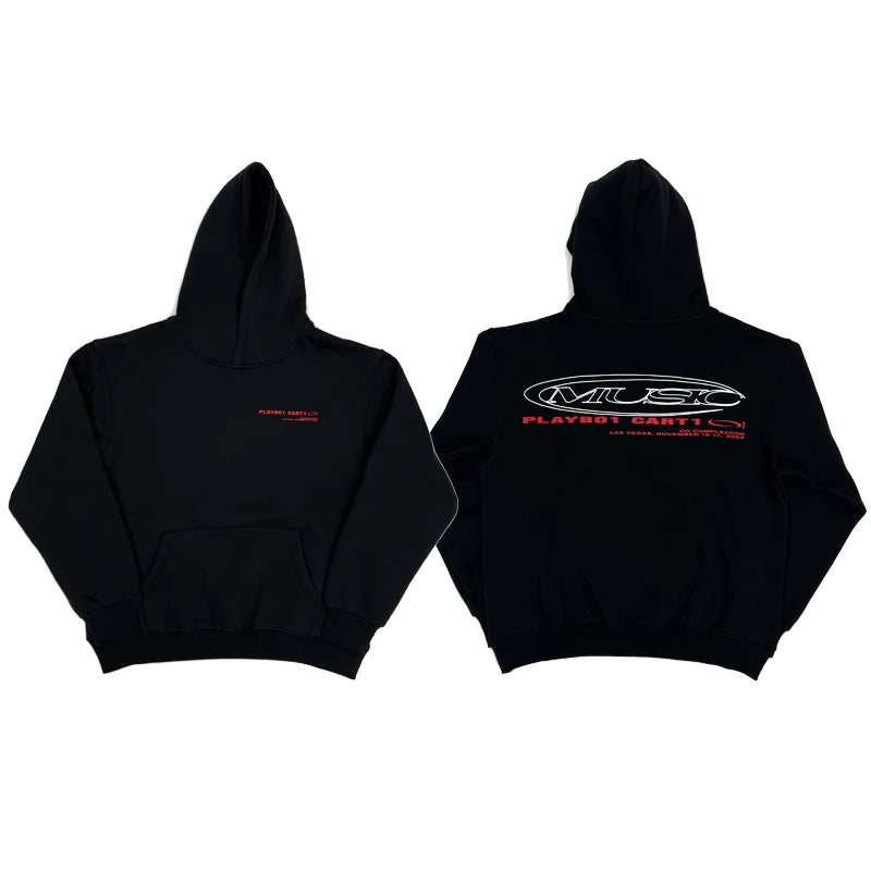 New Men 2025 Playboi Carti Opium x Complex US $ Pullover Hoodie – Hoody Hooded Sweatshirts aus Samt-Baumwolle, dickes Fleece, US Größe (Modell N304)