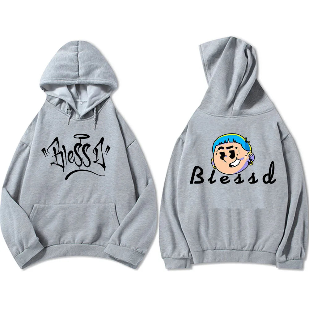 Blessd Hoodie – Grafikprint Sweatshirt | Unisex Harajuku Style für Herbst & Winter