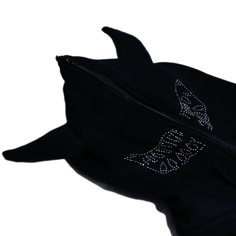 BIG PROMOTION Y2K Herbst- und Winter Männer Hoodie – Halloween Fierce Ox Horn Kapuzenjacke, Lockere Passform, Langarm Cardigan