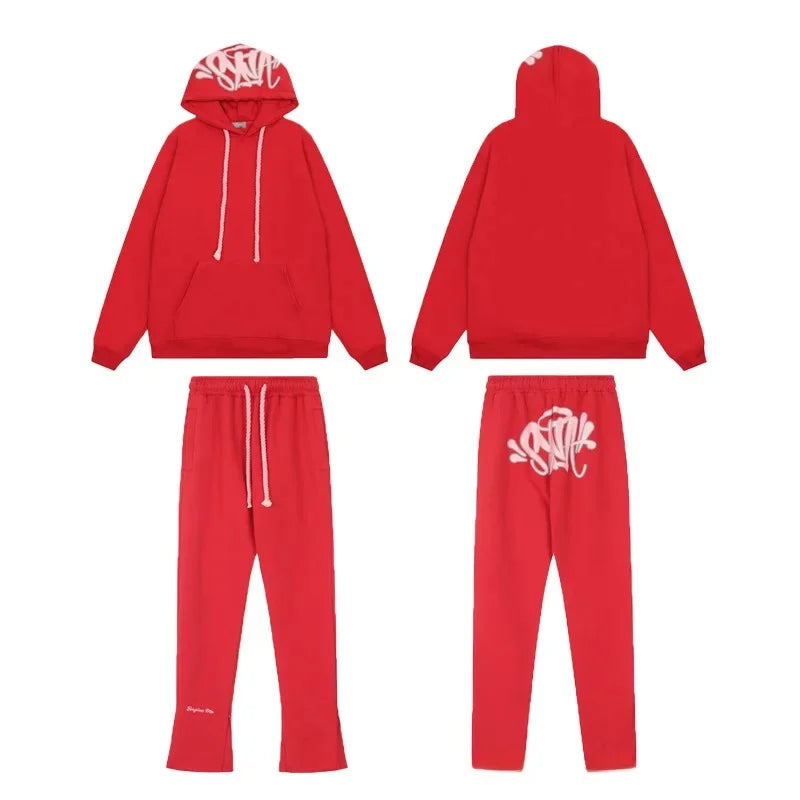 Syna World Y2K Oversized Fleece Hoodie – Unisex Streetwear Set im High Street Hip-Hop Style