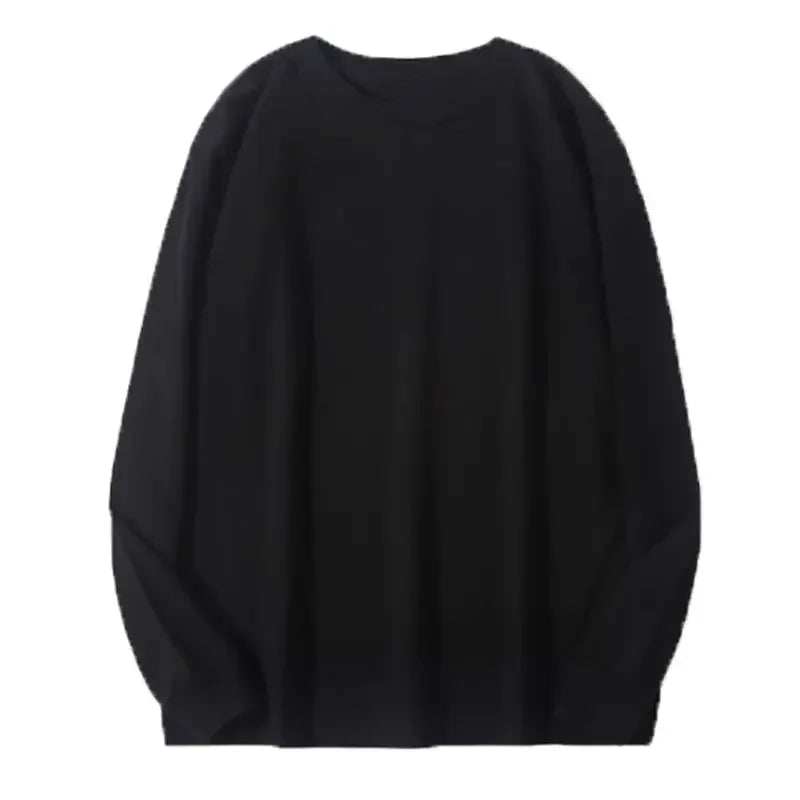 Herren Pullover Sweatshirt – Rundhals, Ohne Kapuze, Schwarzes Letter-Design, Oversize,