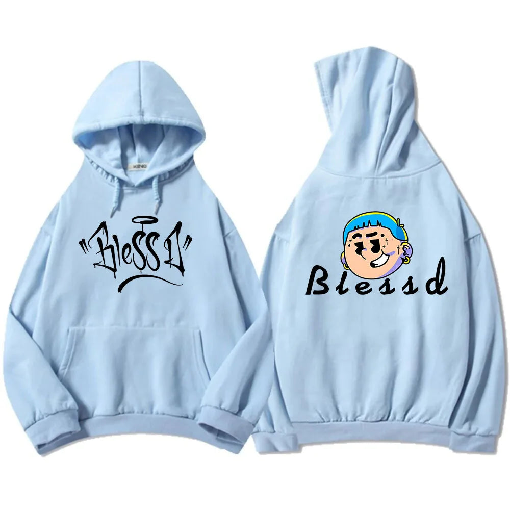 Blessd Hoodie – Grafikprint Sweatshirt | Unisex Harajuku Style für Herbst & Winter