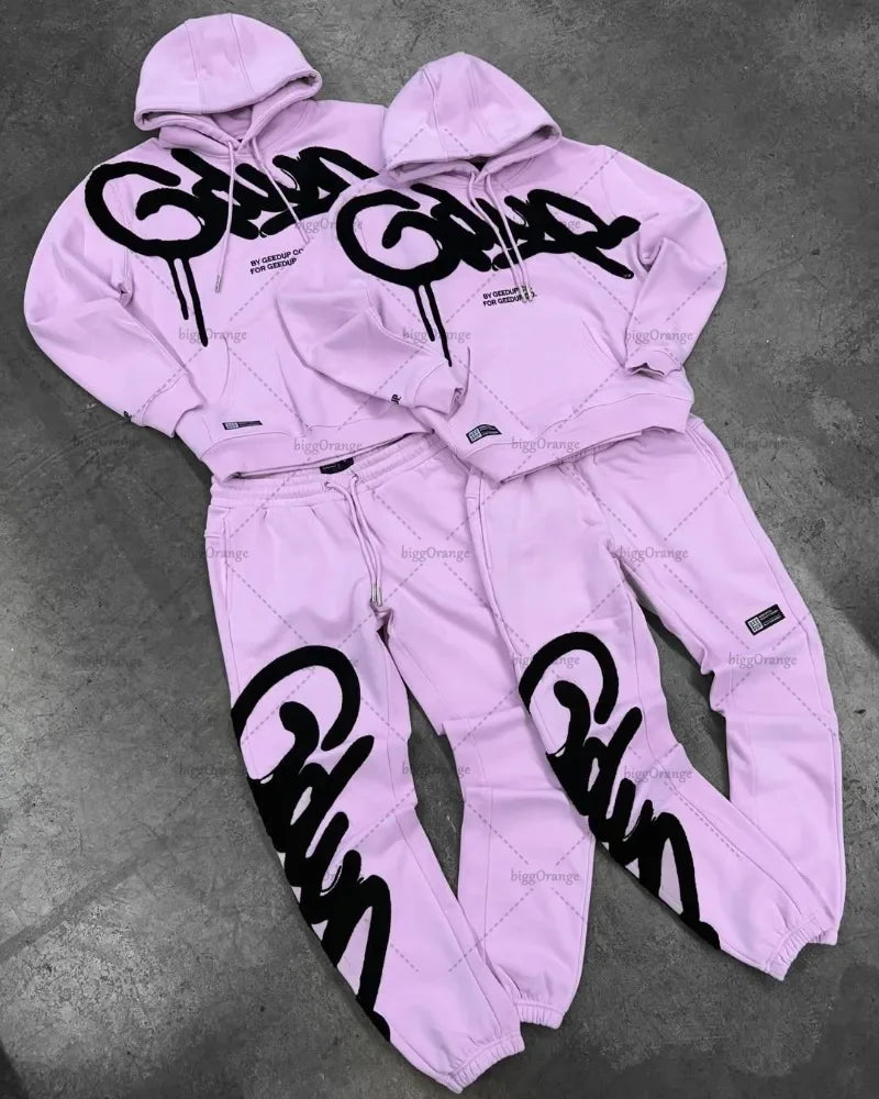 New Punk Goth Casual Loose Men Suit 2025 - American High Street Fashion Hoodie für Herren