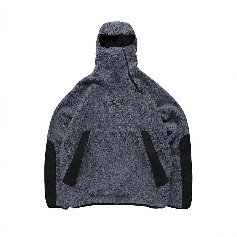 Shaker Jacket – Hip-Hop Streetwear Hoodie mit Ninja-Maske & Patchwork für Herren