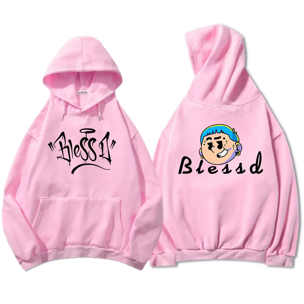 Blessd Hoodie – Grafikprint Sweatshirt | Unisex Harajuku Style für Herbst & Winter