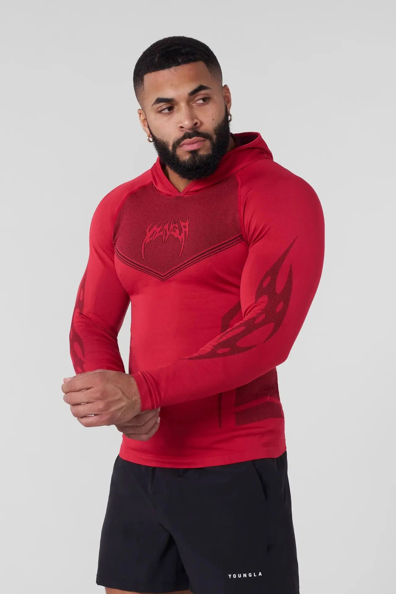American New Men's Tight T-Shirt & Jogger Set – YA Sports Fitness Hoodie Long Sleeves Running Training Speed Dry