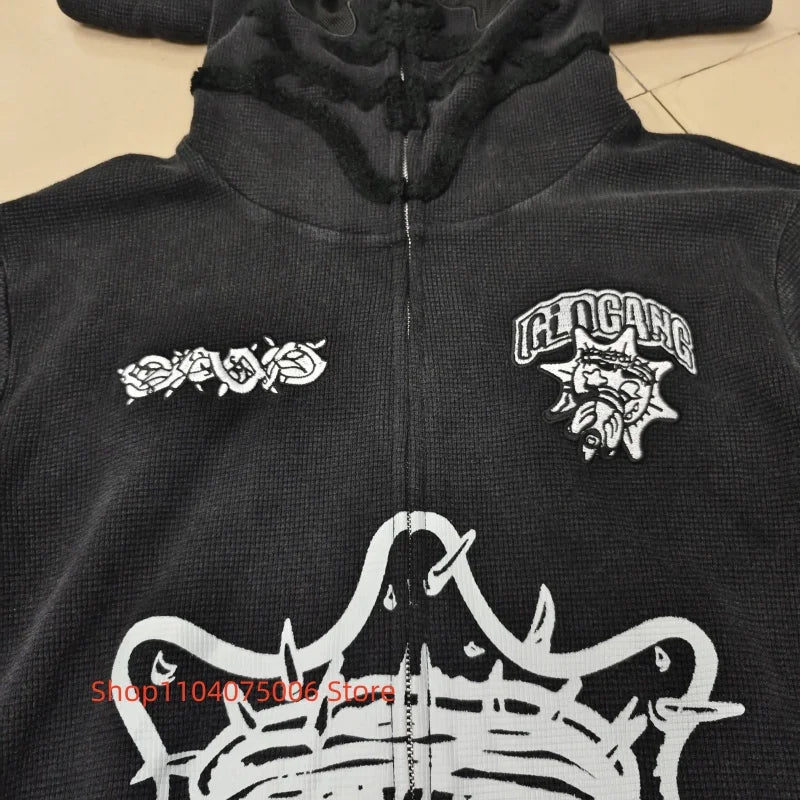 Glo Gang Zip Hoodie Streetwear Sweatshirt Premium Cotton Comfortable Casual Fashion Pullover