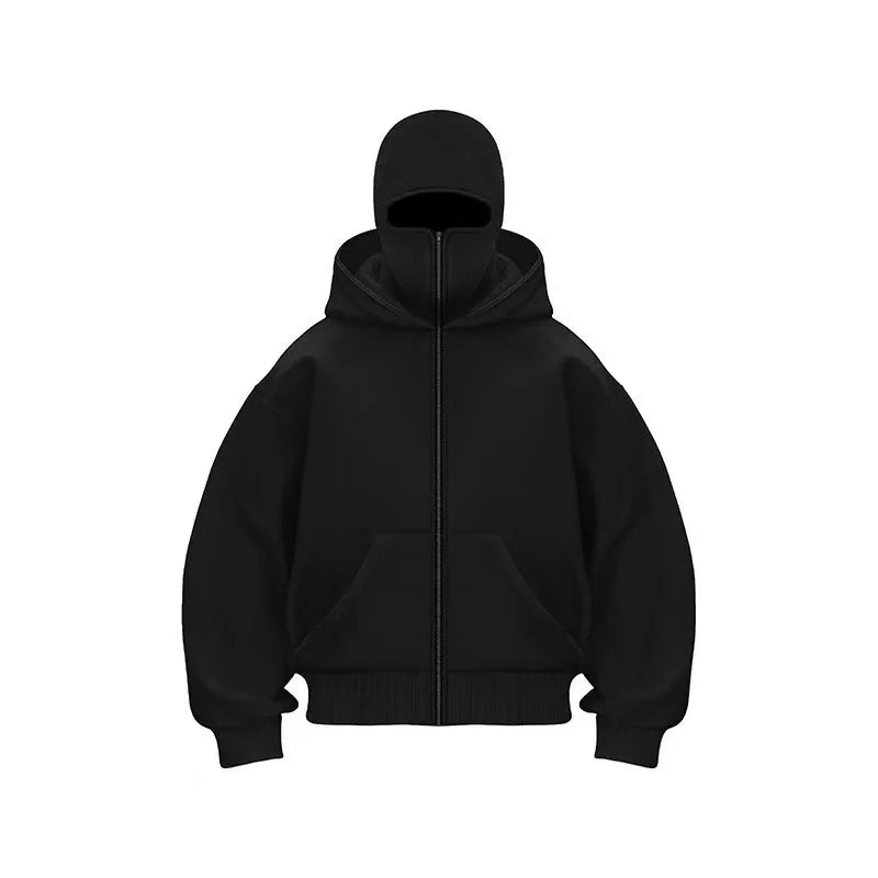 Balaclava Ninja Hoodie für Herren – Y2K Streetwear mit integrierter Maske