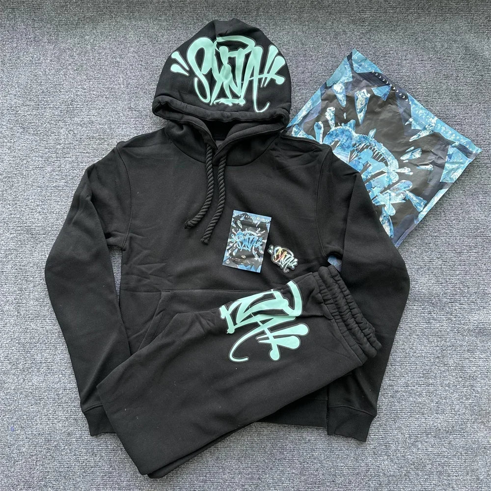 Sy-World Streetwear Tracksuit – Zweiteiliges Set für Herbst & Winter | Unisex Y2K Hip-Hop Style