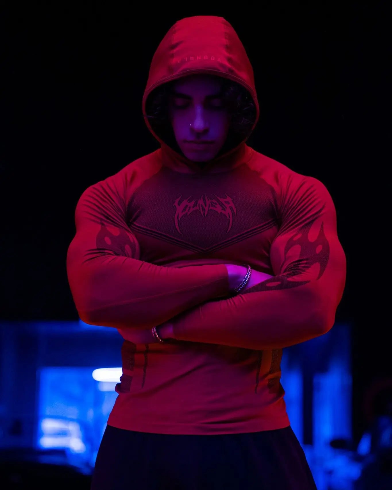 American New Men's Tight T-Shirt & Jogger Set – YA Sports Fitness Hoodie Long Sleeves Running Training Speed Dry