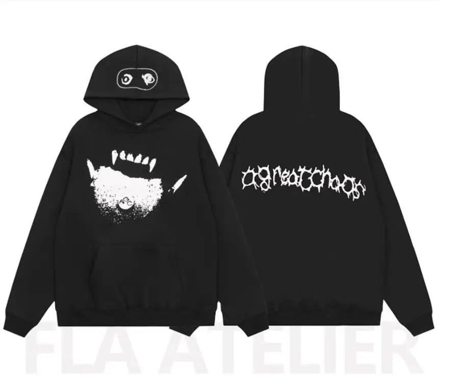 New Men DESTROY A Great Chaos AGC Vamp KEN CARSON Pullover Hoodie – Samt-Baumwolle, dickes Fleece, US Größe (Modell N166)