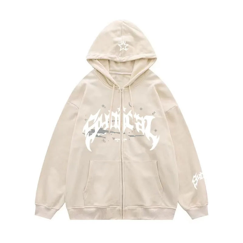 2025 Y2K Bedruckter Herren-Hoodie – Neuer Hip-Hop Oversized Pullover mit Tasche – Harajuku Punk Streetwear Kleidung
