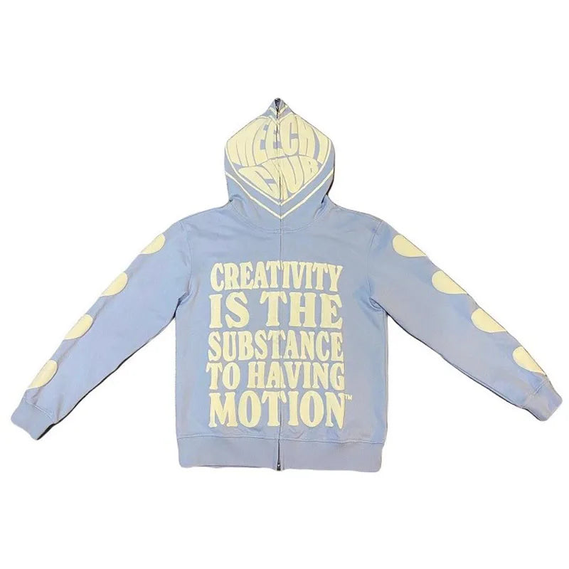 BIG PROMOTION – Europäisch und Amerikanisch: Herbst- und Winter Sweatshirt für Männer mit Schaumstoffdruck – Mode Retro Loose Hip Hop Gothic Hoodie