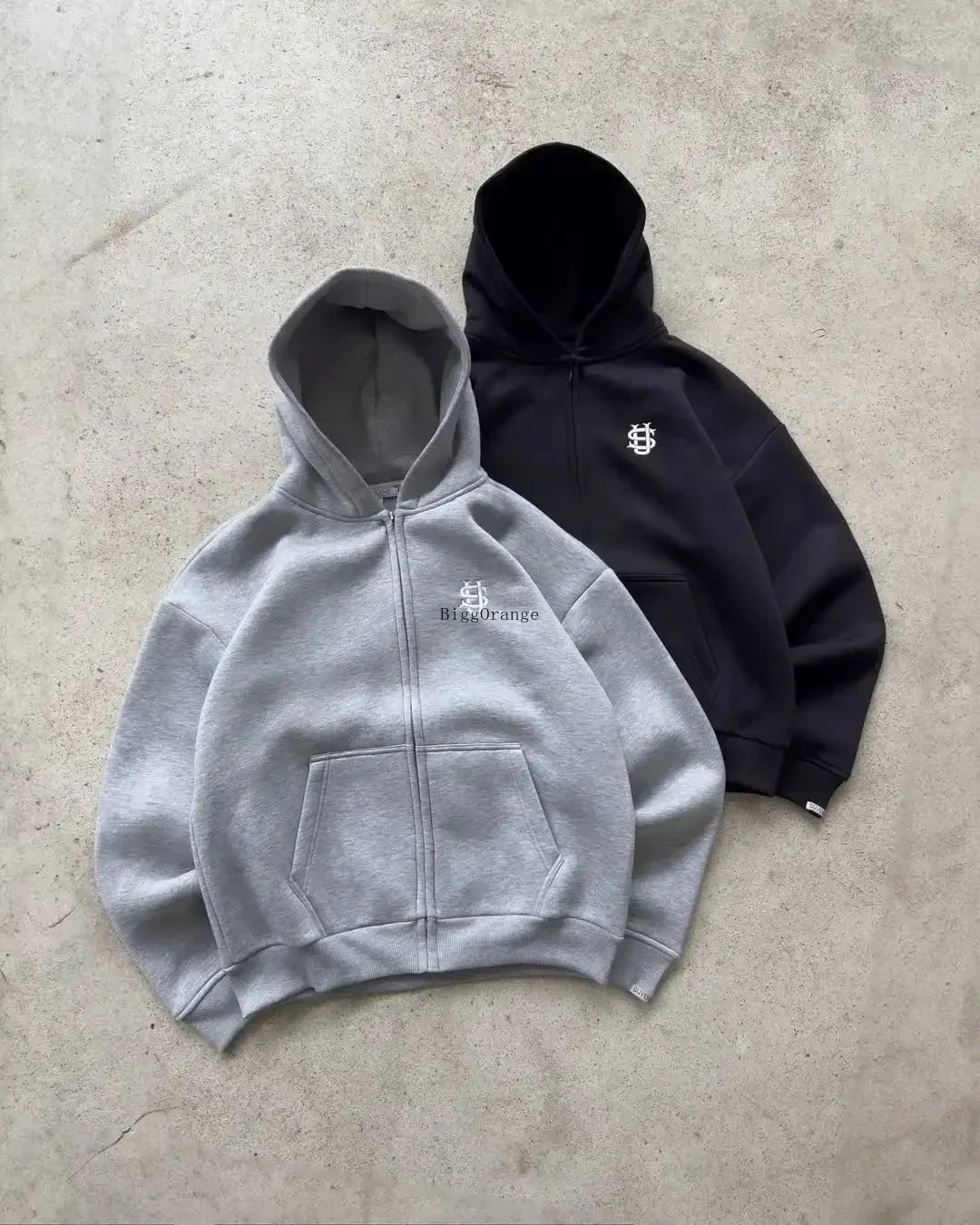 2025 Neu: Letter Embroidery Zipper Casual Men Suit - Y2K Herren Harajuku Fashion Hoodie & Retro Sweatpants für Paare