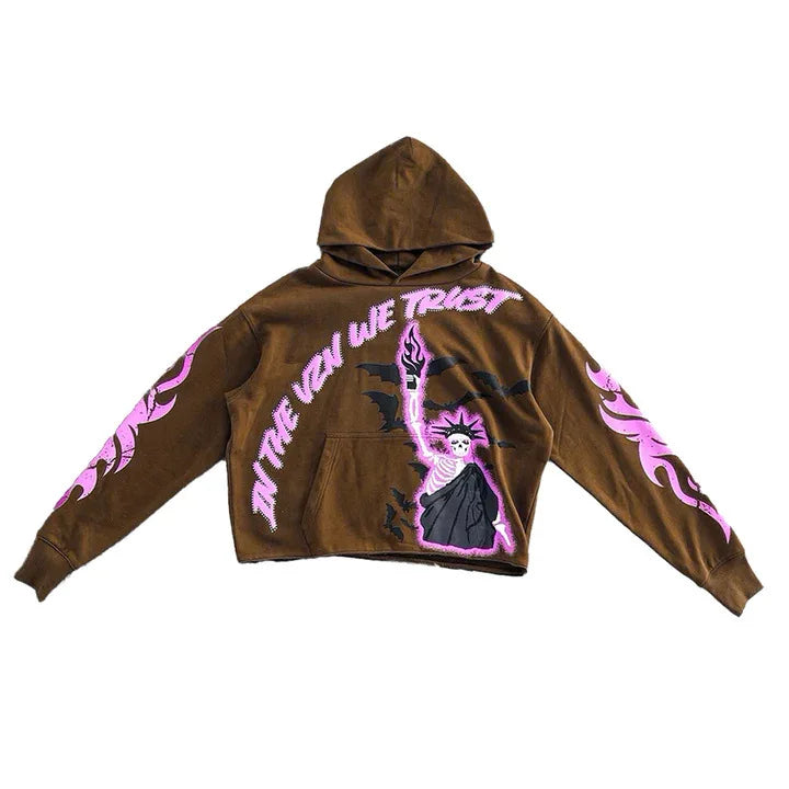đ Y2K Oversized Hoodie mit buntem Letter-Print â Unisex Streetwear fĂŒr FrĂŒhling & Herbst