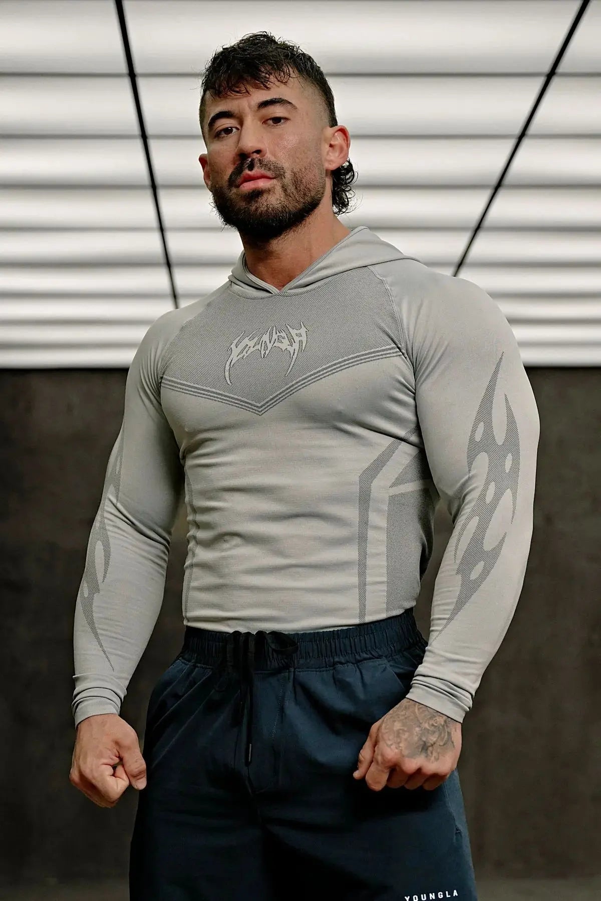 American New Men's Tight T-Shirt & Jogger Set – YA Sports Fitness Hoodie Long Sleeves Running Training Speed Dry