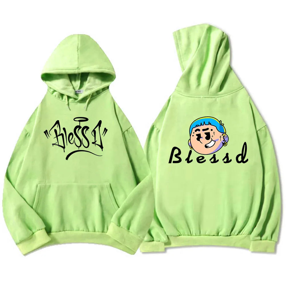 Blessd Hoodie – Grafikprint Sweatshirt | Unisex Harajuku Style für Herbst & Winter