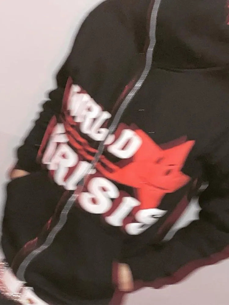 BIG PROMOTION Y2K Europäisches und Amerikanisches Retro Unisex Hoodie mit Star Print – Gothic Herbst/Winter Zipper Hoodie