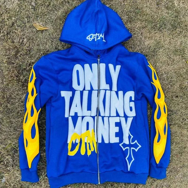 🔥 BIG PROMOTION – Y2K Zipper Hoodie mit Spinnennetz-Print | Harajuku Gothic Streetwear für Herbst & Winter (Unisex)