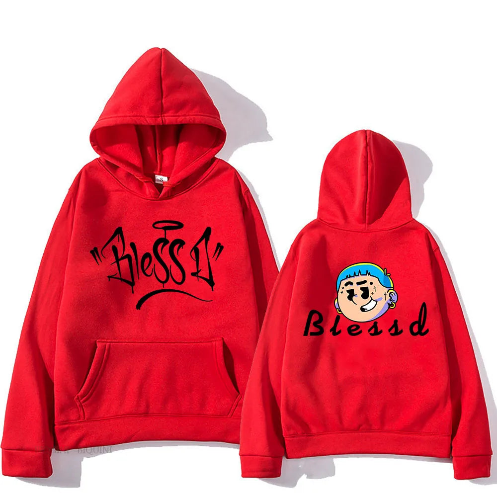 Blessd Hoodie – Grafikprint Sweatshirt | Unisex Harajuku Style für Herbst & Winter