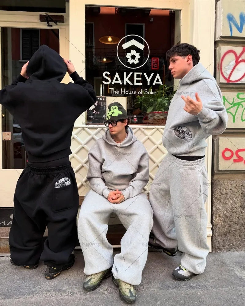 🧢 2025 Trendiger Y2K High Street Trainingsanzug – 2-teilig für Herren & Damen 🧢