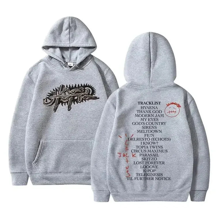 🎵 Cactus Jack "UTOPIA" Graphic Hoodie – Unisex Oversize Hoodie | Vintage Streetwear Style | Hip-Hop Pullover für Herbst & Winter