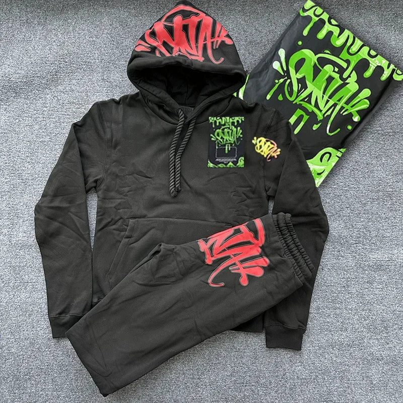 Sy-World Fashion Streetwear Trainingsanzug – Zweiteiliges Set für Herbst & Winter