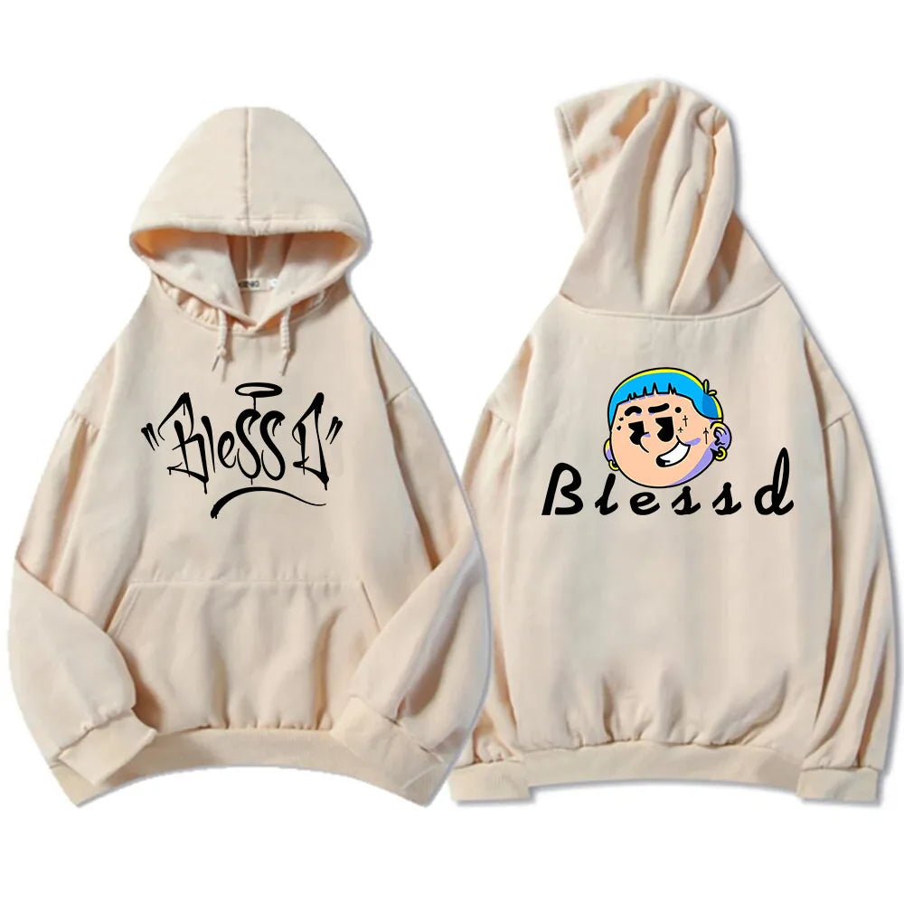 Blessd Hoodie – Grafikprint Sweatshirt | Unisex Harajuku Style für Herbst & Winter