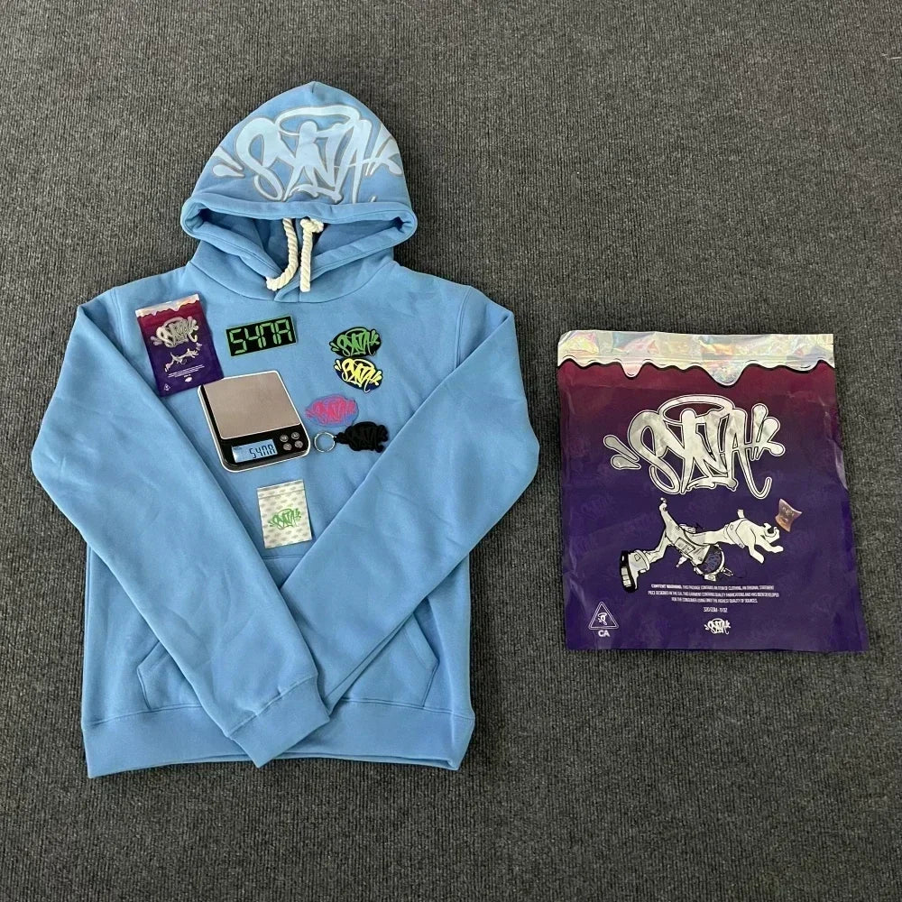 Sy-world Baumwoll Casual Loose Tracksuit – UK Y2K Fashion Street Hoodie und Jogginghose für Männer und Frauen, Hip-Hop Sportswear Pullover & Hosen