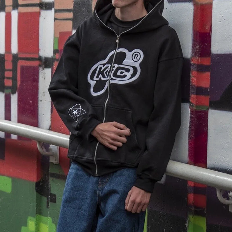 Early Autumn Fashion Y2K Hip-Hop Hoodie für Männer und Frauen – Casual Couple Sweater Coat