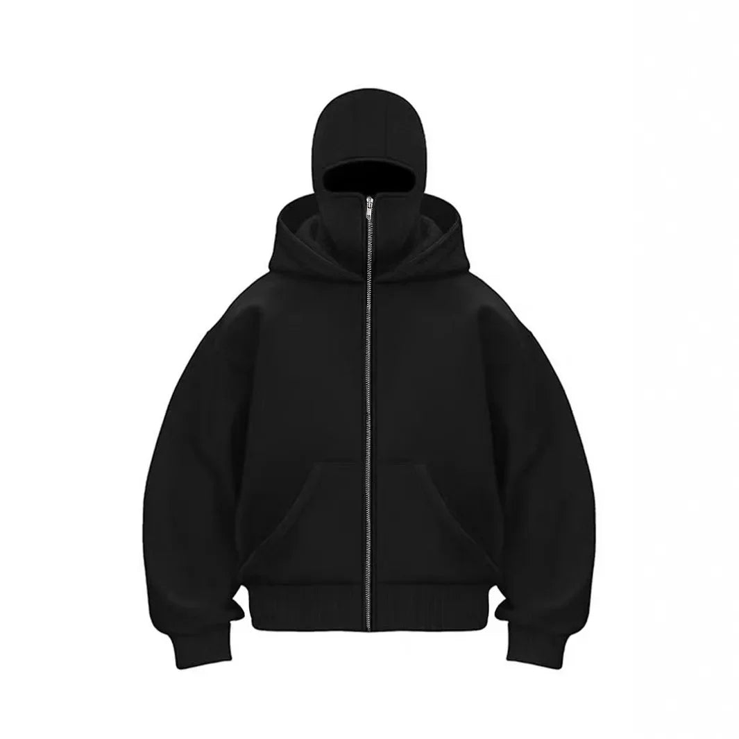 Herren Hoodie mit Letter-Print – Street Style Sweatshirt mit Doppelkragen