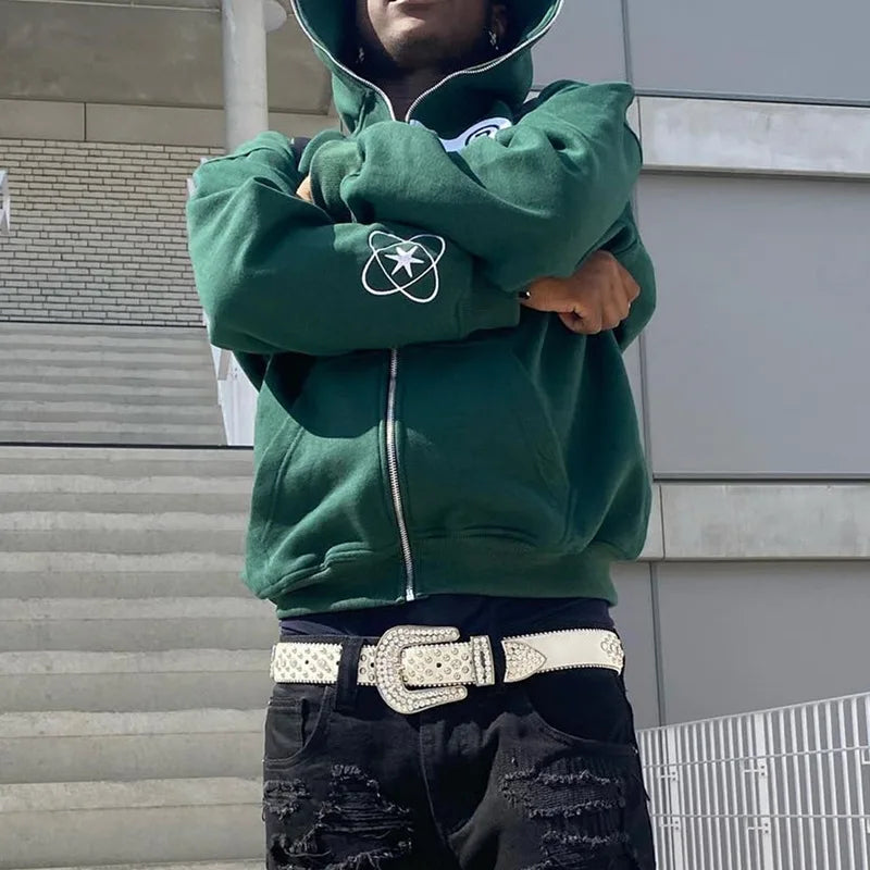 Early Autumn Fashion Y2K Hip-Hop Hoodie für Männer und Frauen – Casual Couple Sweater Coat