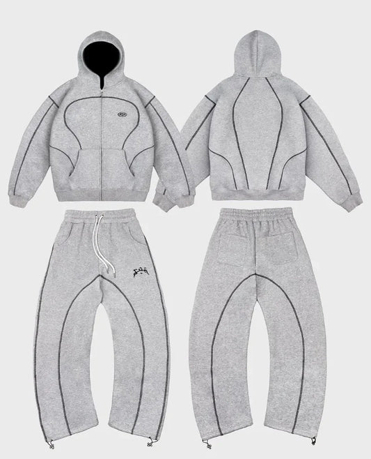 🔥 Y2K High Street Hip-Hop Trainingsanzug für Herren – 2-teiliges Set mit Hoodie & Jogginghose 🔥