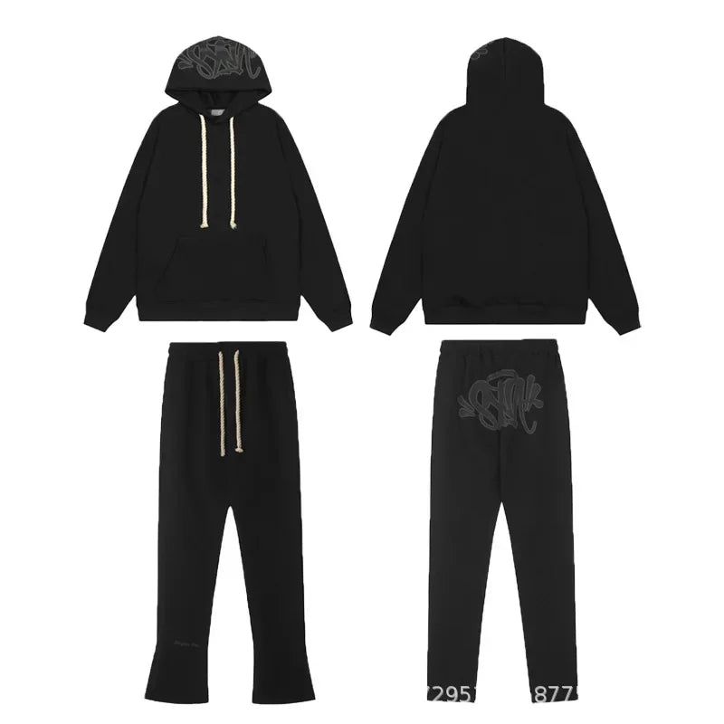 Syna World Y2K Oversized Fleece Hoodie – Unisex Streetwear Set im High Street Hip-Hop Style