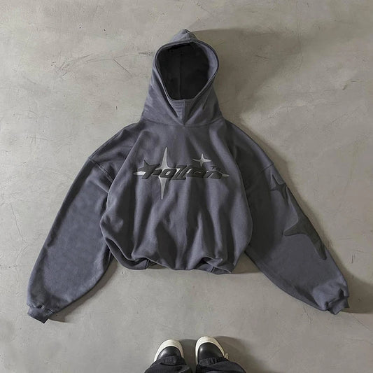 Hip Hop Street Couple Sweatshirt – Foam Print Kapuzenpullover – Lockerer Casual Hoodie – Unisex Mode für Männer und Frauen