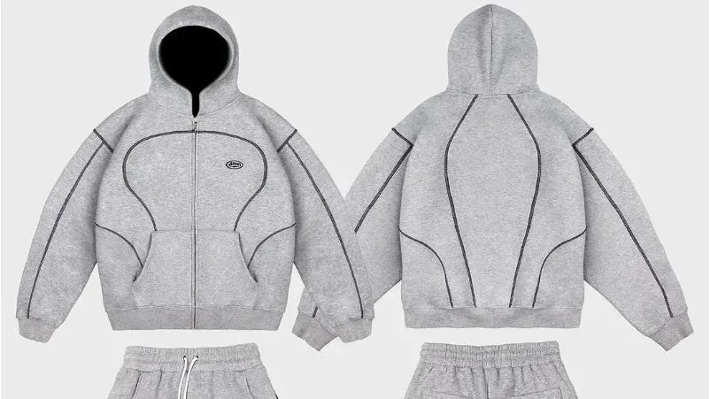 🔥 Y2K High Street Hip-Hop Trainingsanzug für Herren – 2-teiliges Set mit Hoodie & Jogginghose 🔥