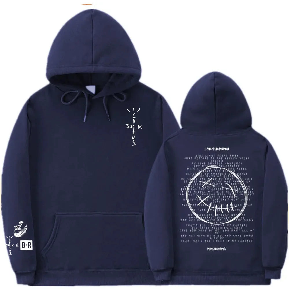 Cactus Jack Hoodie – Oversized Streetwear mit Front- & Rückendruck | Unisex für Männer & Frauen