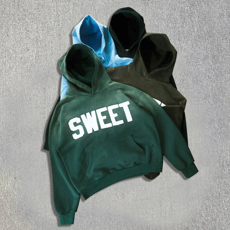 Unisex Patchwork-Design Hoodie – Langärmliger Pullover für Streetwear – Frühling, Herbst &amp; Winter