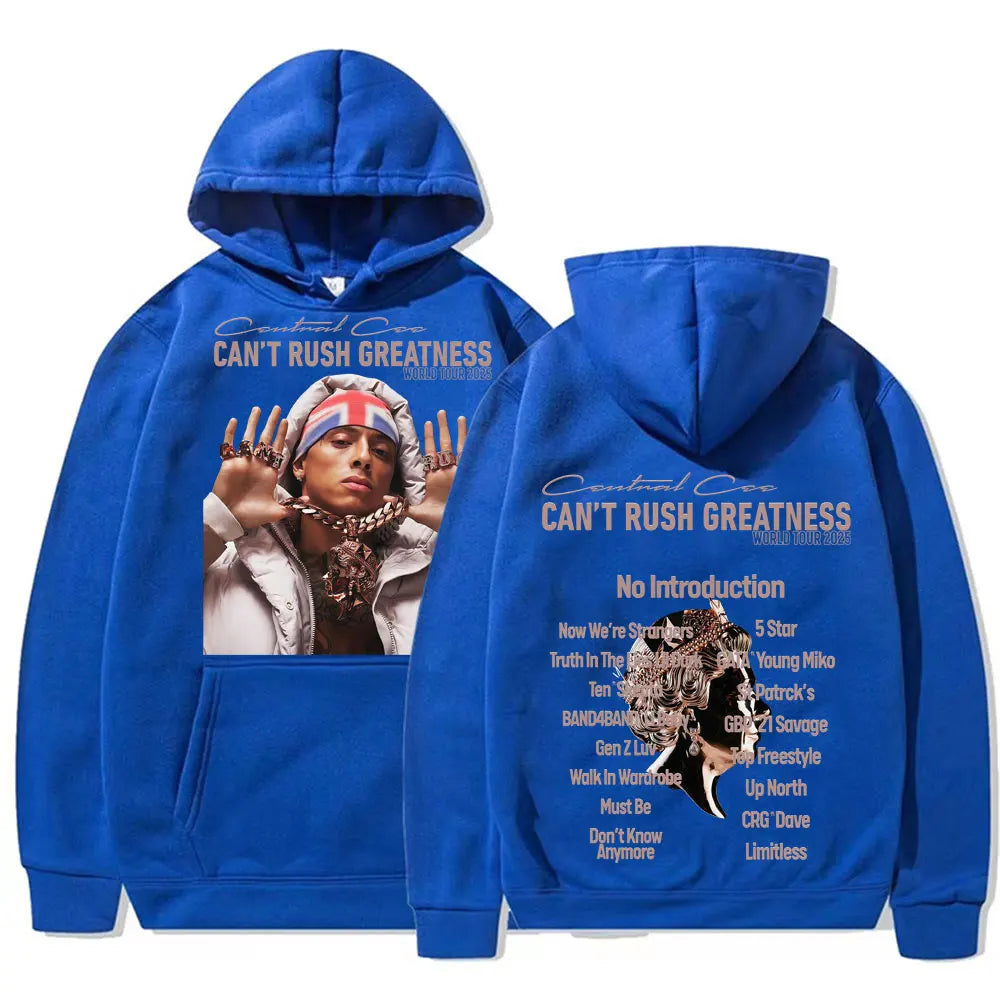Central Cee Hoodie – „Can’t Rush Greatness“ World Tour 2025 | Unisex Oversized Kapuzenpullover | Hip-Hop Streetwear Sweatshirt