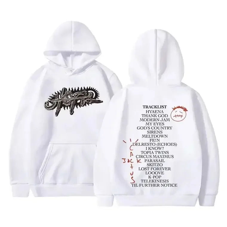 🎵 Cactus Jack "UTOPIA" Graphic Hoodie – Unisex Oversize Hoodie | Vintage Streetwear Style | Hip-Hop Pullover für Herbst & Winter