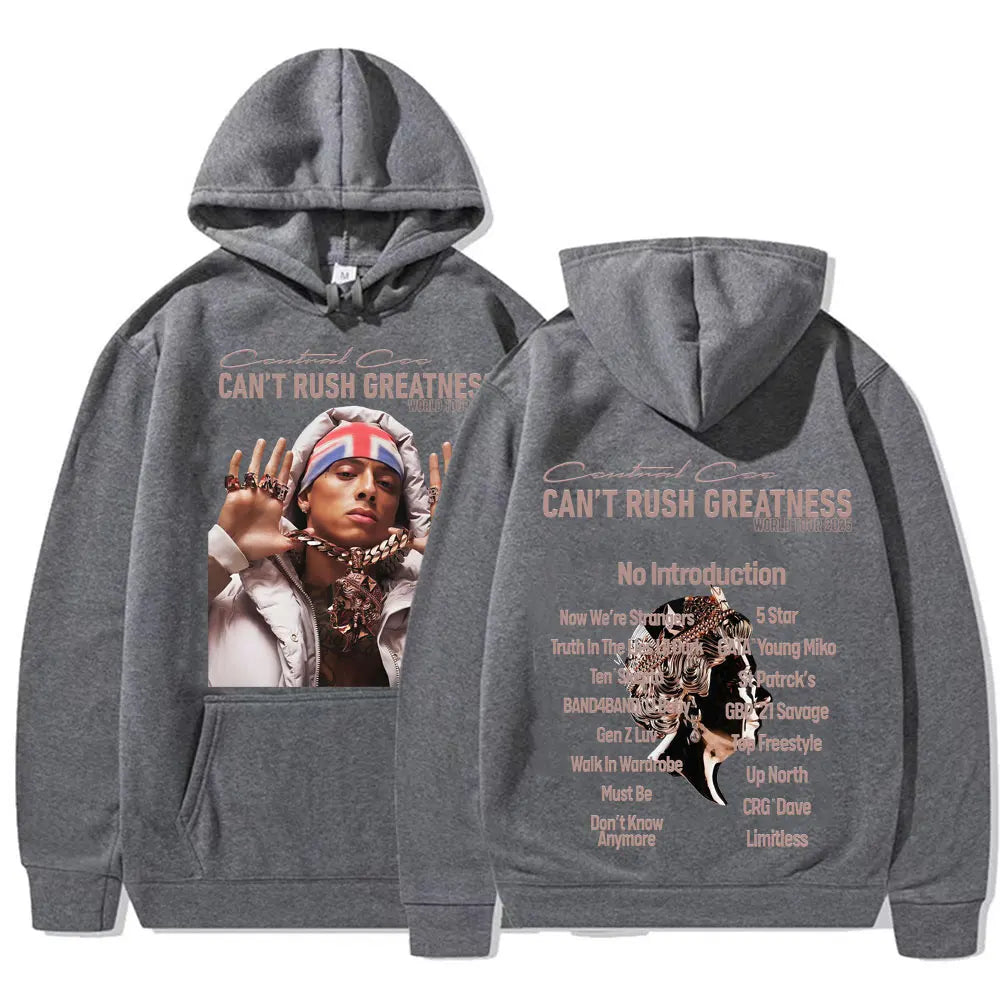Central Cee Hoodie – „Can’t Rush Greatness“ World Tour 2025 | Unisex Oversized Kapuzenpullover | Hip-Hop Streetwear Sweatshirt