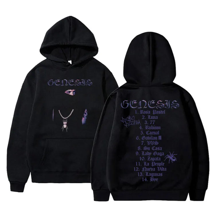 Peso Pluma "Genesis" Hoodie – Unisex Oversized Kapuzenpullover | Streetwear Sweatshirt für Herren & Damen | Hip-Hop Look