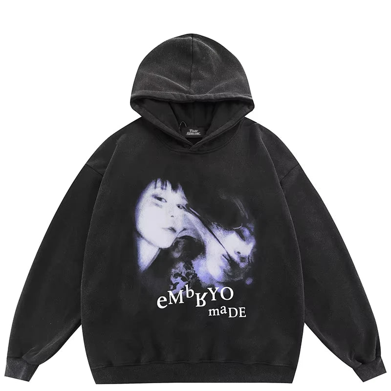 2024 Trendiger Hoodie mit Ghost-Print – Streetwear Unisex Sweatshirt aus Baumwolle
