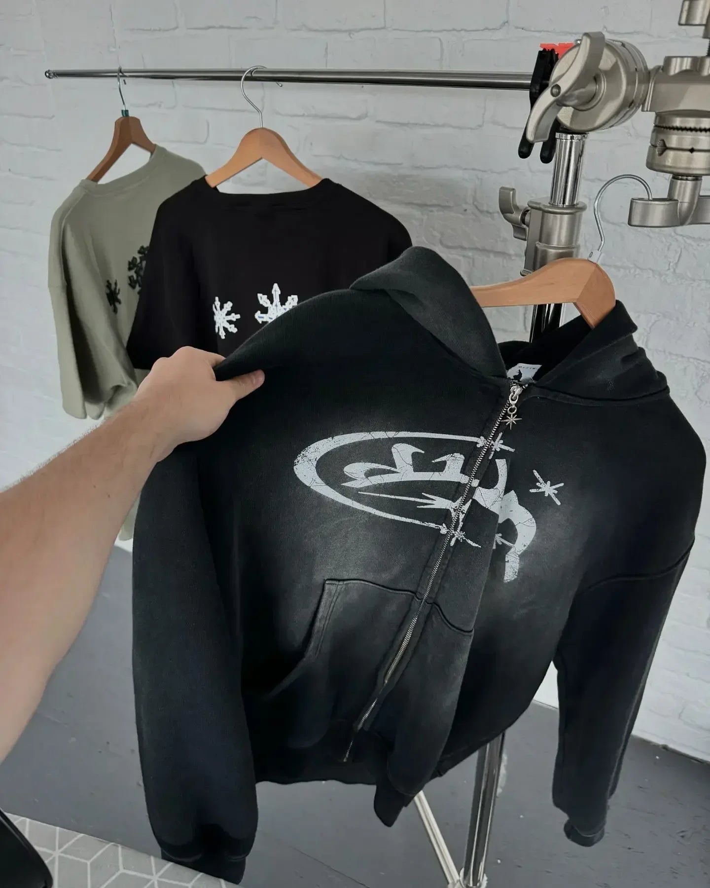 2025 Retro Y2K Hip Hop Fashion Zipper Hoodie – Langarm Streetwear Hoodie mit Druck für Männer