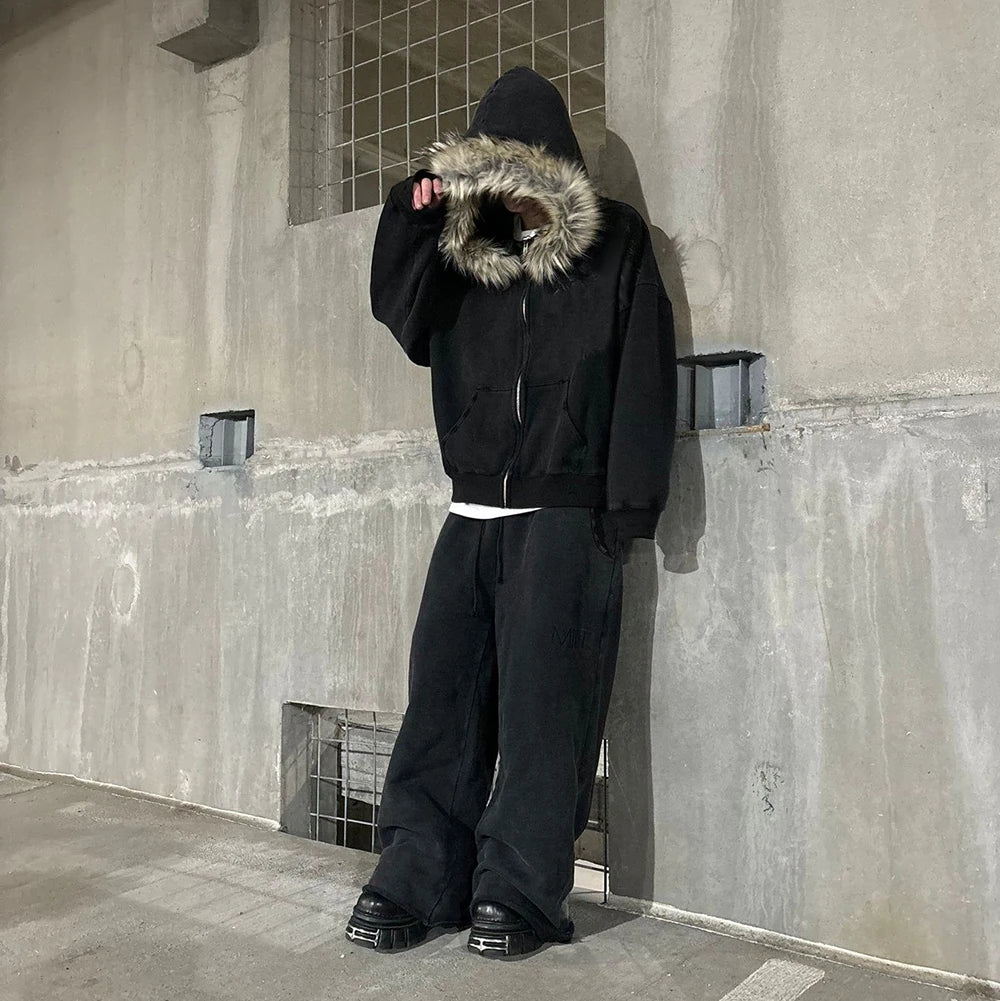 Fluffy Hat Hoodie – Retro Streetwear mit Y2K-Vibes