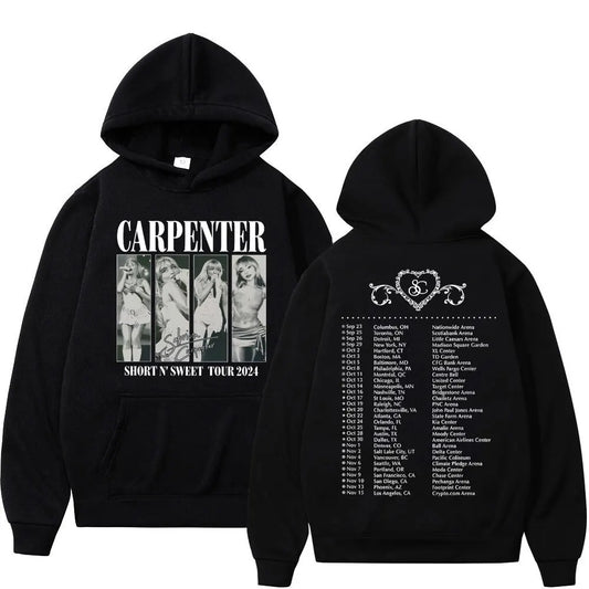 Sabrina Carpenter "Short N' Sweet Tour 2024" Hoodie – Unisex Oversize Streetwear