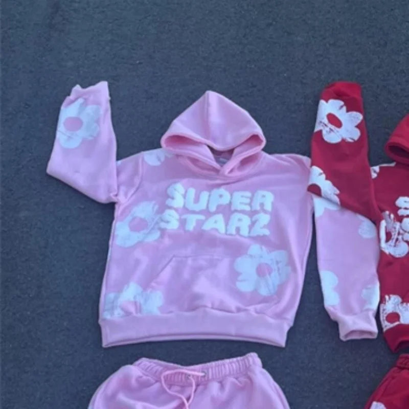 Y2K Hoodie Set für Herren & Damen – Hip-Hop Streetwear im Retro-Harajuku-Style (2025)