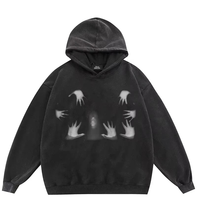 2024 Trendiger Hoodie mit Ghost-Print – Streetwear Unisex Sweatshirt aus Baumwolle