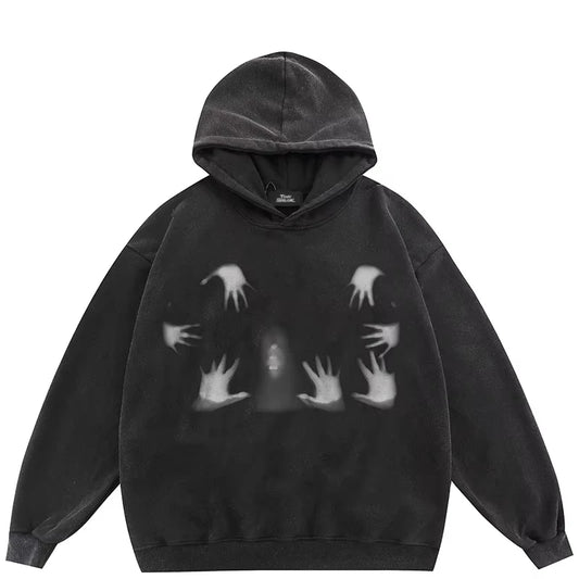 2024 Trendiger Hoodie mit Ghost-Print – Streetwear Unisex Sweatshirt aus Baumwolle